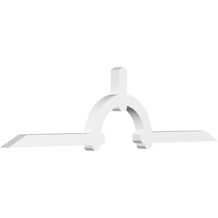 Ekena Millwork Ericson Architectural Grade PVC Gable Bracket, 108"W x 27"H x 4"D x 4"F, 6/12 Pitch GBP108X27X0404ERI00